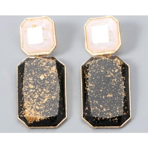 JUJIA Vintage Resin Drop Earrings For Women Fashion Elegant Acrylic Earrings Party Jewelry Oorbellen Wholesale