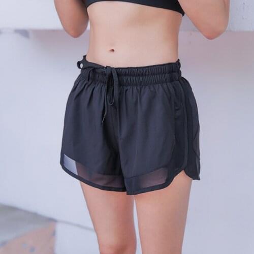 Women sport Anti-lighting two in one double short running fitness yoga shorts