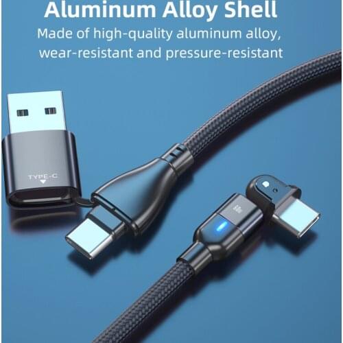 1m/2m 60W PD Quick Charging 180 Degree Spin Cable USB Type C To Type C QC3.0 Fast Charger Cable For iPhone Samsung S20 Macbook