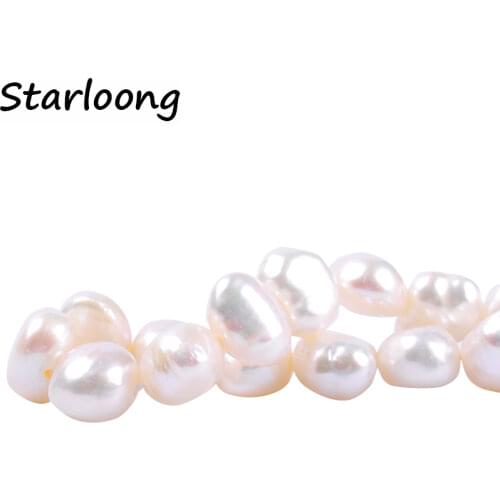 1pack/lot 9-10mm A quality white round irregular Natural freshwater Pearl Loose Beads DIY for Jewelry bracelet necklace