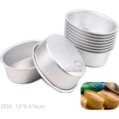 10pcs 4 inches oval egg shape smooth plain aluminium alloy cheese pie pan jelly tart mold cupcake tin for oven bakeware D04