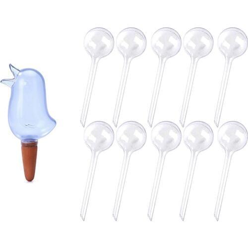 11Pcs Little Bird Drop Water Device Automatic Watering Device Watering Plants Watering System Blue & Transparent
