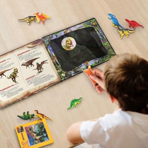 157E 3D Explore the Mystery of Dinosaurs Book Animal Dinosaur Model Toys Gift For Kid