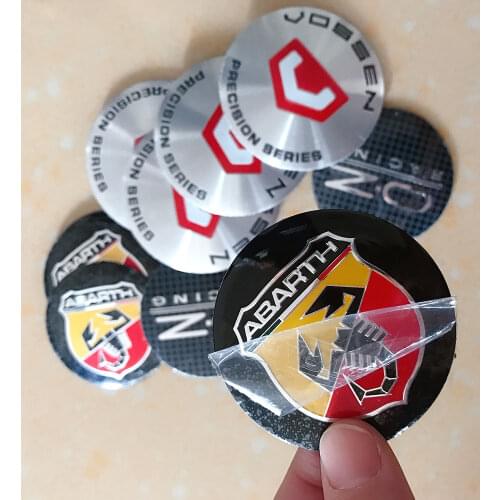 4pcs 56.5mm Stickers Auto Car Wheel Center Hub Caps sticker For Ford abarth Mazda Nissan vossen o.z