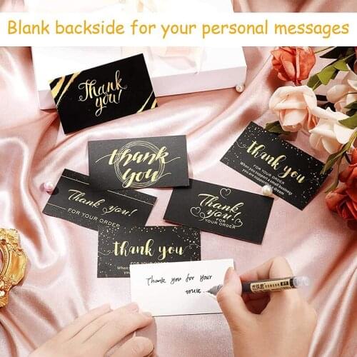 50pcs Thank You For Your Order Business Cards Purchase Thanks Greeting Cards Greeting Postcard For Online Retail Shopping