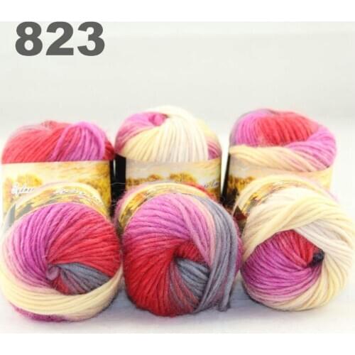 6x50gr Skeins NEW Chunky Hand Coarse Knitting Scores wool yarn 823
