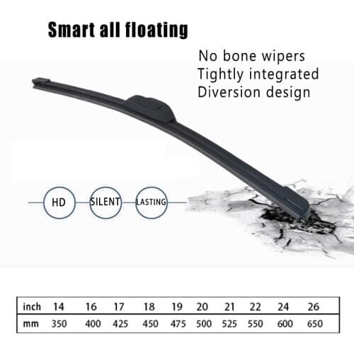 Atreus Universal U-type Frameless Rubber Car-styling windscreen wiper car washer for kia ceed rio suzuki sx4 skoda accessories