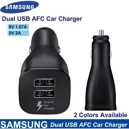 Samsung Car Charger Dual USB Adaptive Fast Adapter Micro USB Type C Cable For Galaxy s10 s9 s8 Plus S10+ Note 10 plus 10+ 8 9 5