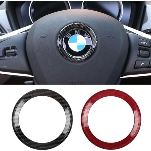 Car styling Steering Wheel Ring Trim Self Adhesive Circle Sticker Car Decoration for X1 X3 X4 X5 X6 M2 M3 BMW F07 F10 F15 F16