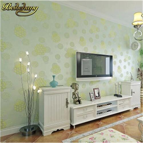 Beibehang papel parede Romantic Wedding House Decor 3D Dandelion Wallpaper Eco Flower Wallpapers Mural Wall Paper flooring paper