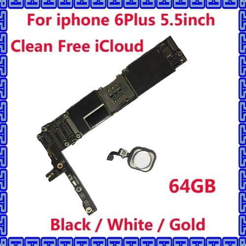Free iClolud 64GB unlocked IOS system mainboard for iphone 6Plus,Original motherboard for iphone 6 Plus with / without touch ID