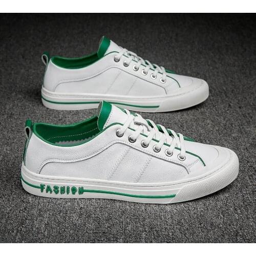 Spring Summer Casual Genuine White board shoes Trend Mens Shoes Wild Flats Shoes Waterproof Non-slip Board Shoe Male Footwear