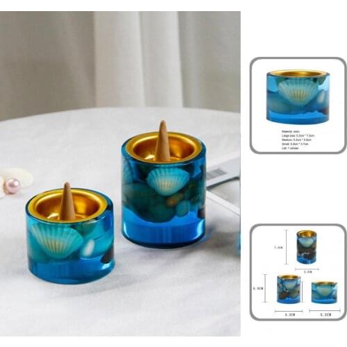 Portable Safe Mediterranean Style Incense Burner Decoration Ornament Figure for Desktop