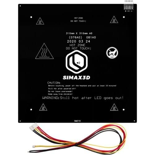 1set 3D Printer Parts Black MK3 Hotbed Aluminum Heated Bed with 1M Cable 12V/24V 310*310*3.0mm Hot-bed for Creality 3D CR10