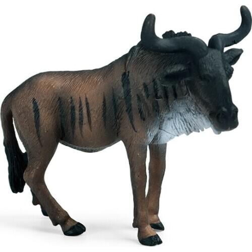 Wild Animal Action Figures Collection PVC Kids Gift Simulation Africa Wildebeest Animals Model Action Figure