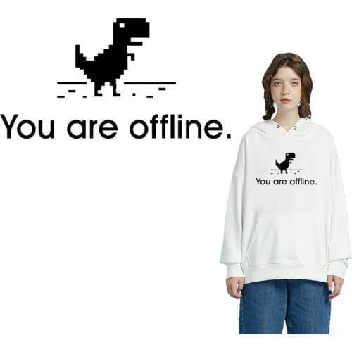 DIY Fashion Pixel Dinosaur Patches For Kids Clothes Heat Transfer Vinyl Sticker Applique Iron On Transfers For Clothes Washable