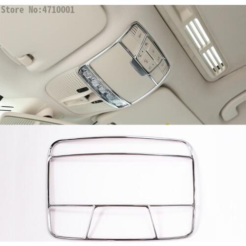 For Mercedes Benz W205 C-Class C260 E Class W213 GLC X253 2015-2018 Car Accessories ABS Front Reading Light Decorate Frame Trim