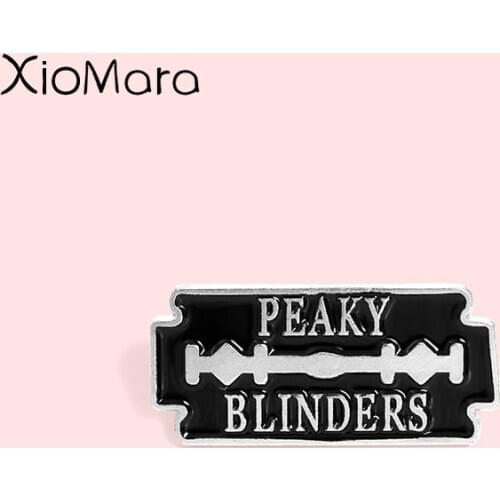 Razor Blade Enamel Pin Punk Quotes Gangster Movie Jewelry TV Teleplay Badge Enamel Brooch Lapel pins For Friends Gifts