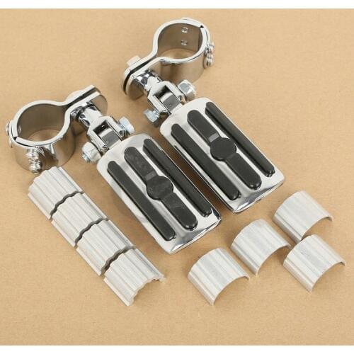 Chrome Footpegs Foot Pegs & Engine Guards For Honda GL1800 1500 1100 1200 VT750 For Harley-Davidson Sportster 883 XL1200