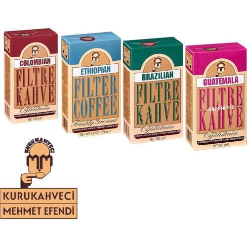 Mehmet Efendi Filter Coffee 250g Colombian,Brazilian,Ethıopıan,Guatemela(caffeine-free) Coffee Machine