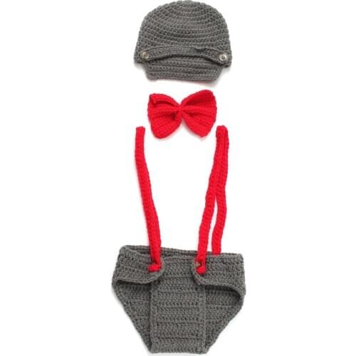 LCLL-Newborn Baby Boys Girls Crochet Knit Costume Photo Photography Props Outfit