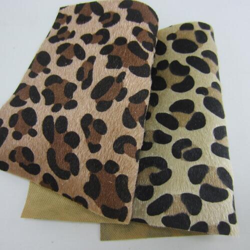 A5 Sheet 15cmx21cm(5.5"x8") Leopard Fur fabric flocking fabric For DIY Accessories 1piece T601