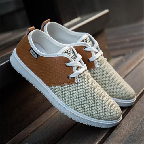 Mens casual shoes 2019 canvas shoes mens breathable mesh casual canvas mens shoes mens shoes Chaussure Homme Factory sales