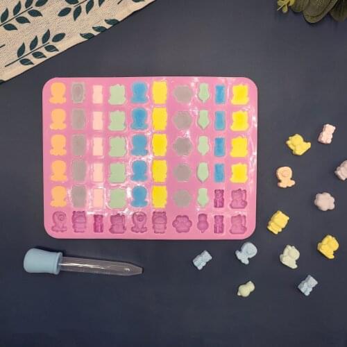 Soft candy QQ sugar silicone mold Forest animals lion cubs fruit candy mold chocolate baking mold Gift tools