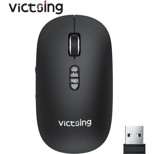 VicTsing PC323 2.4G Wireless AI Voice Mouse Type-C Rechargeable Portable Mini Mouse with Voice Typing Searching Translating