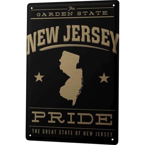 SINCE 2004 Tin Sign Metal Plate Decorative Sign Home Decor Plaques World Trip New Jersey Pride