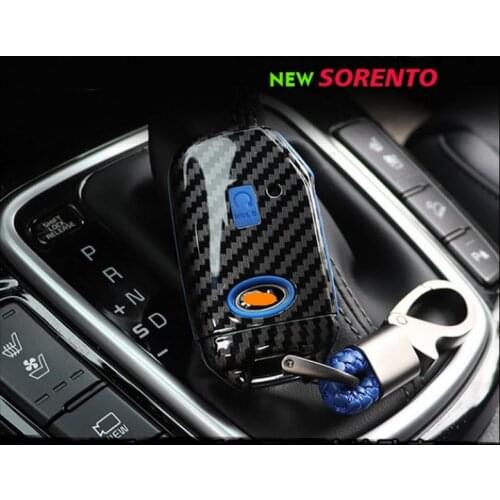 It is suitable for 2021 Kia Sorento mq4 key case refitted with carbon pattern key case, special for car key protection case