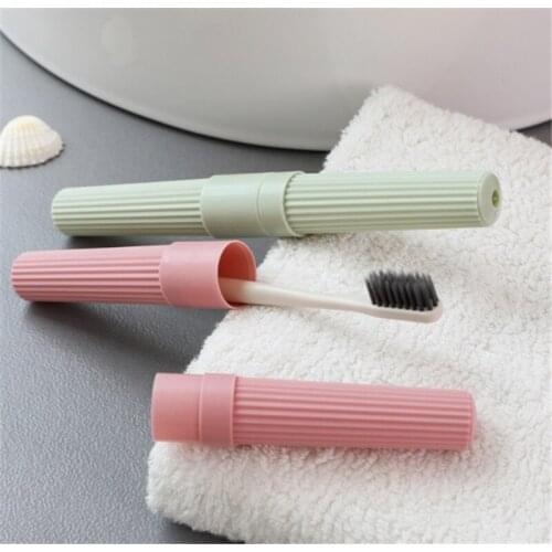 1Pcs Portable Travel Health Tooth Brushes Protector Toothbrush Tube Dustproof Wheat Straw Toothbrush Box Cover Storage Holder