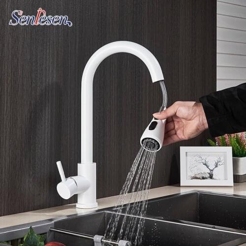 Senlesen White Kitchen Faucets