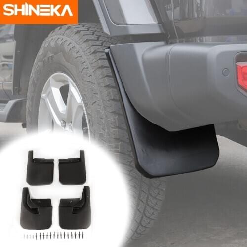 SHINEKA Mudguards Fender Flares For Jeep Wrangler JL Car Mud Flaps Splash Guard Mudguards ABS Accessories For Jeep Sahara 2018