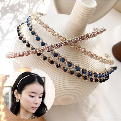 Rhinestone Hairbands Sweet Headband Hair Hoops Holder Ornament Head Band Pearl Hair Clips Styling Hairpins Hair Accessories