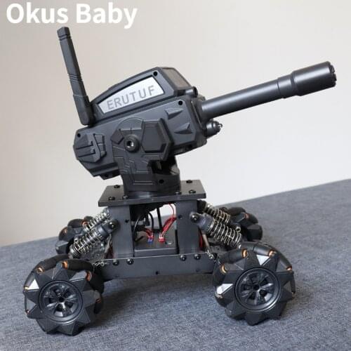 Alloy Remote Control Tank DIY Programming 4WD RC Toy Tank With Launch Water Bomb Off-road Climbing 50m Remote Driving RC Mech