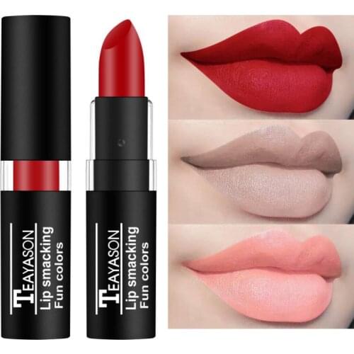 TEAYASON 12 color waterproof lasting sexy lipstick Red Velvet Moisturizer Lip Gloss matte lipstick cosmetics TSLM1
