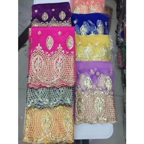 French George Fabric With 2yards Blouse Sale African George Fabric Tulle Lace Fabric With Sequin Georgette Fabric For Dress