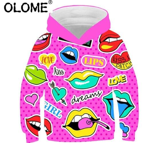 Skate Boy Hoodies Hooded Kids Sweatshirt Skateboard Teenager Streetwear OLOME Loose Clothes for Girls Chic Hoodies for Children