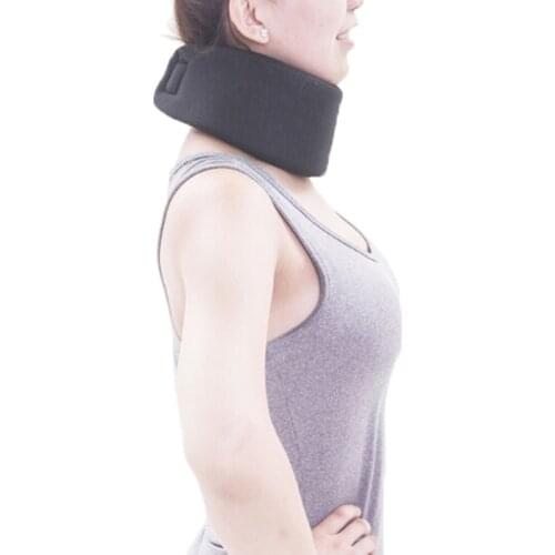 Adjustable Unisex Soft Foam Cervical Collar Neck Brace Support Shoulder Pain Relief Health Care Tool black Blue stripe