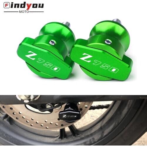 Z750 For KAWASAKI Z750 Z 750 2007 2008 2009 2010 2011 Motorcycle Accessoires CNC Swingarm Slider Spools M10 Stand Screws Cover