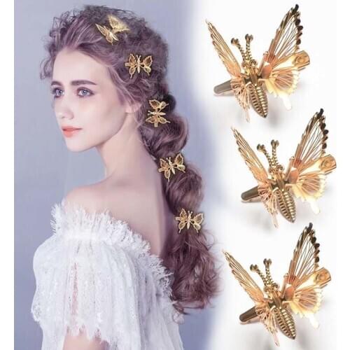 Simulation Butterfly Hairpins for Bridal Vivid Hair Combs Clips Jewelry Trinket Korean Style Deco Party Accessory