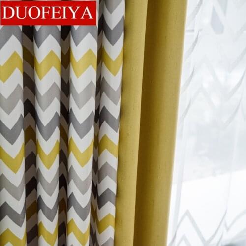 Customized Curtains for Living Room e Bedroom Yellow Stripped Byete Curtains for Window Drapes Home Decor Cortinas