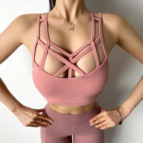 Women Sports Bras Fitness Yoga Running Jogging Gym Wear Stretch Padded Sport Top Seamless Athletic shock-proof Vest