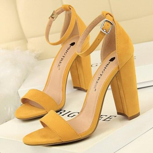 2021 Sexy High Heels New Women Pumps Comfort Women Shoes Block Heels Ladies Shoes Buckle Women Heels Female Shoes Women Sandals