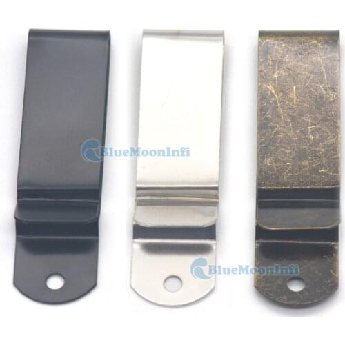 10 25 Pcs Metal Holster Sheath Belt Clip 83x22mm Clasp Spring Hook Buckle Keyring Leather Craft Nickle Black
