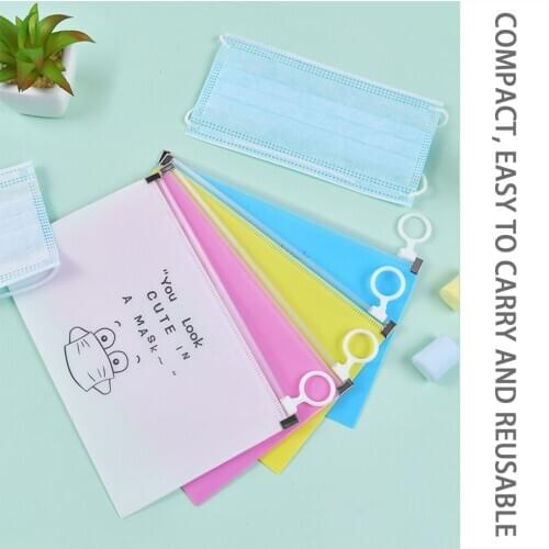 4pcs Fashion Mask Cover Bag Portable Facemask Holder Face Masks Storage Case Save Mask Boxes