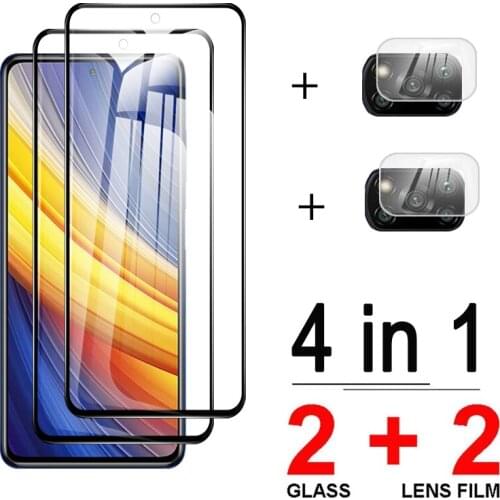 4 in 1 soft tempered glass for xiaomi mi 10t pro glass for redmi note 9 pro poco x3 pro with camera screen protector lens film