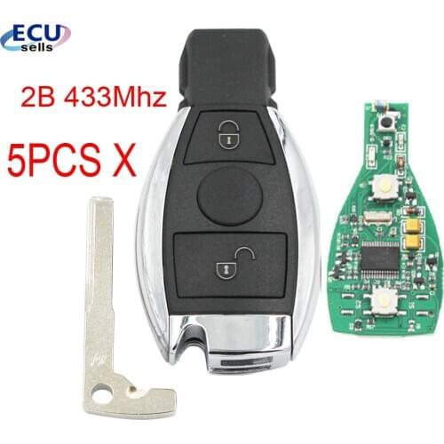 5PCS X KYDZ 2 Button Remote Key Fob 433mhz BGA NEC style with Chip for Benz A E S G CLK SLK ML Class 2000