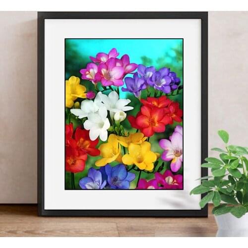 Diamond Embroidery Sale Full Drill Diamond Painting Flower Diamond Mosaic Flowers Decor Home Picture Of Rhinestones